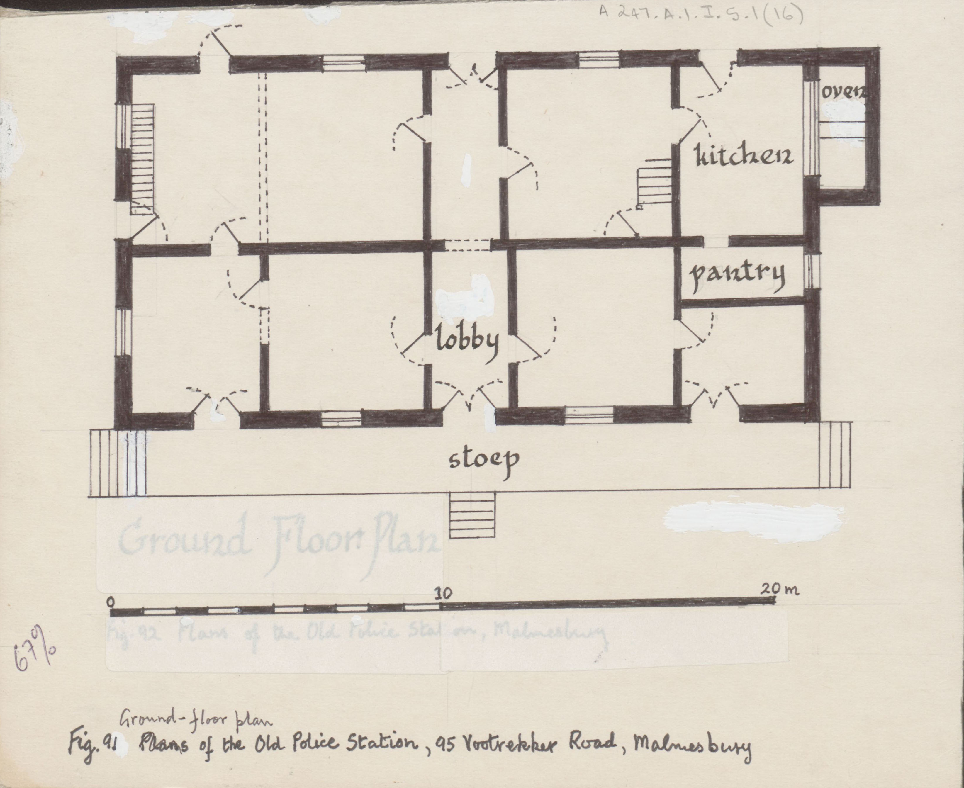 Groundfloor plan of the old Police Station, 95